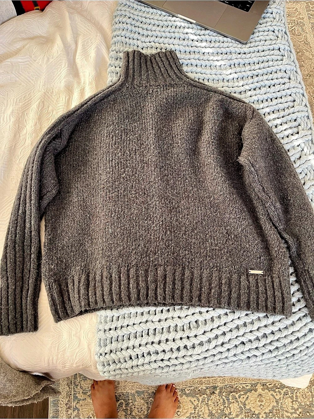 Gray Turtleneck Sweater